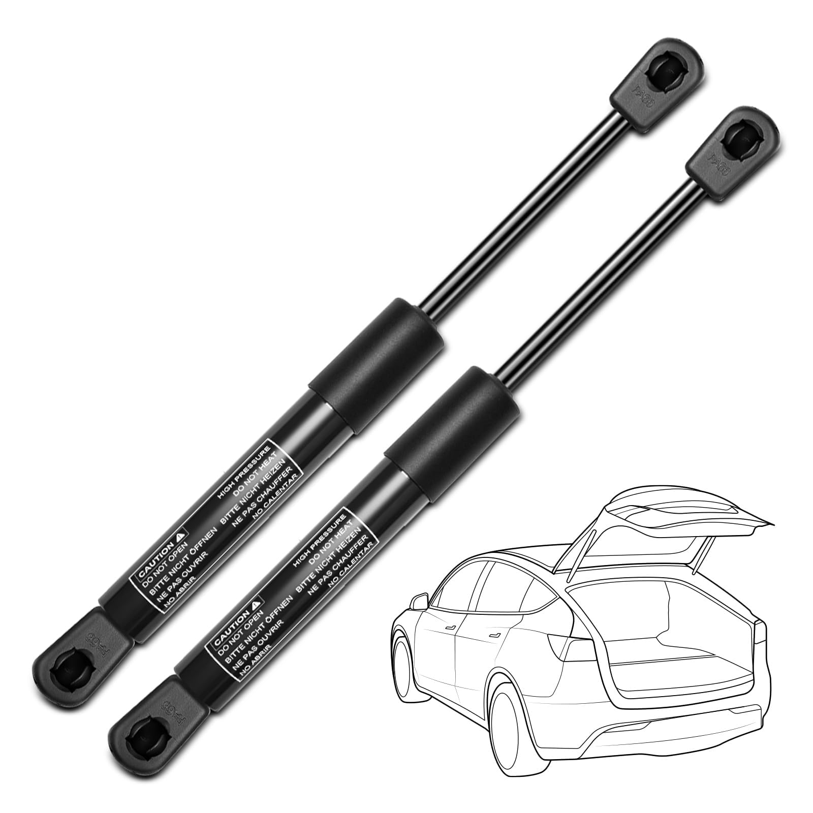 2 pcs Compatible with Chevrolet Camaro Base 1993-2002, Car Rear Trunk Gate Lift Shocks Struts Boot Gas Spring Support Rod