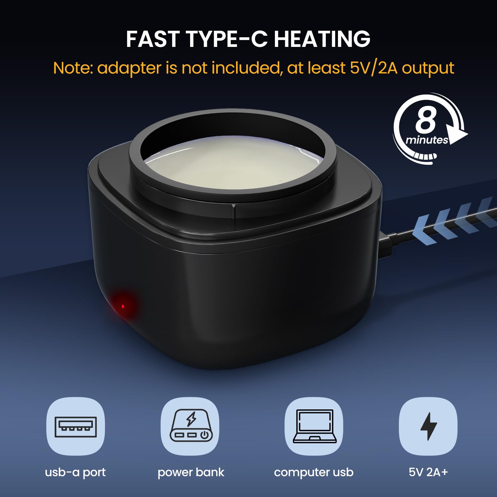 Nose Wax Kit Men, Nose Ear Hair Waxing Kit with 100g Wax, 40 Sticks, Nose Ear Hair Removal Kit, USB Fast Heat, Smart Constant Temp, Upgraded Size, Multi-Accessories, Black