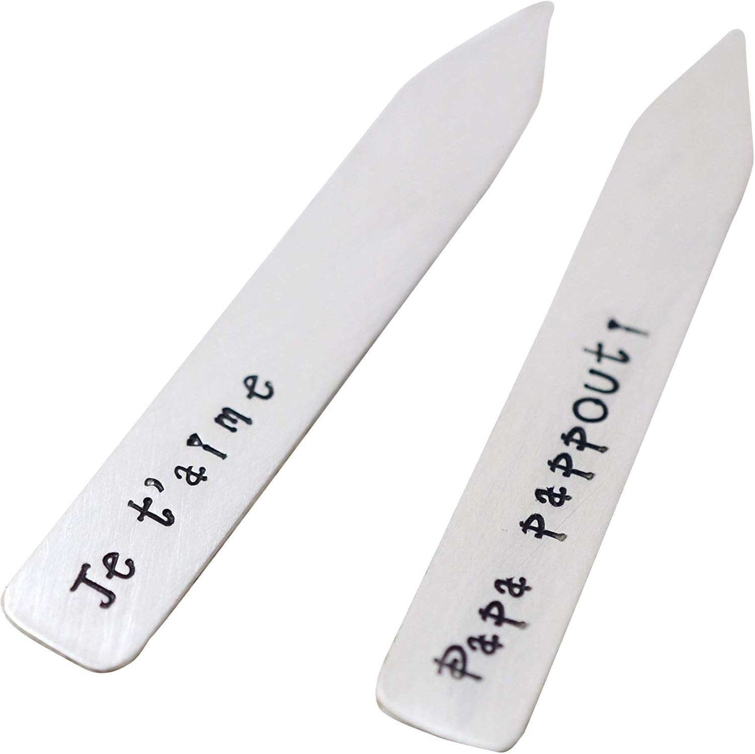 Personalized .925 Sterling Silver Collar Stays Present for Him, Custom Engraving, 2.25 inches