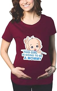 YaYa cafe Mothers Day This Girl is Going to Be Mommy Women's Pregnancy Maternity T-Shirt Top Tee Round Neck Half Sleeves