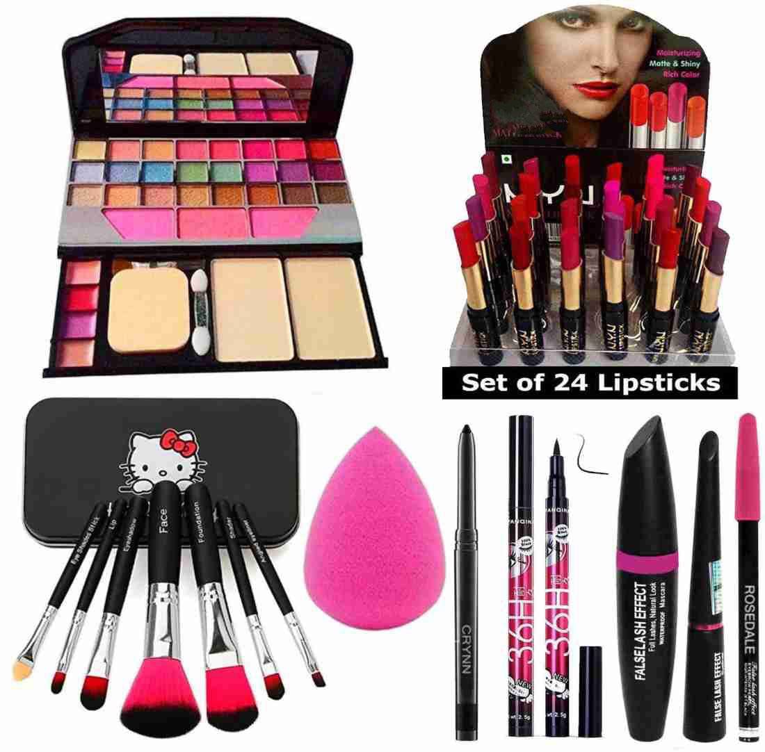 Women's & Girl's TYA 6155 Multicolour Makeup Kit and 7 Black Makeup