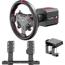 PXN VD4 Direct Drive Gaming Steering Wheel Bundle   4Nm Force Feedback Servo Motor Base with Quick Release 11  W AS Racing Steering Wheel Modular Hall Effect Metal Pedals Table Clamp   for PC Windows 7 11