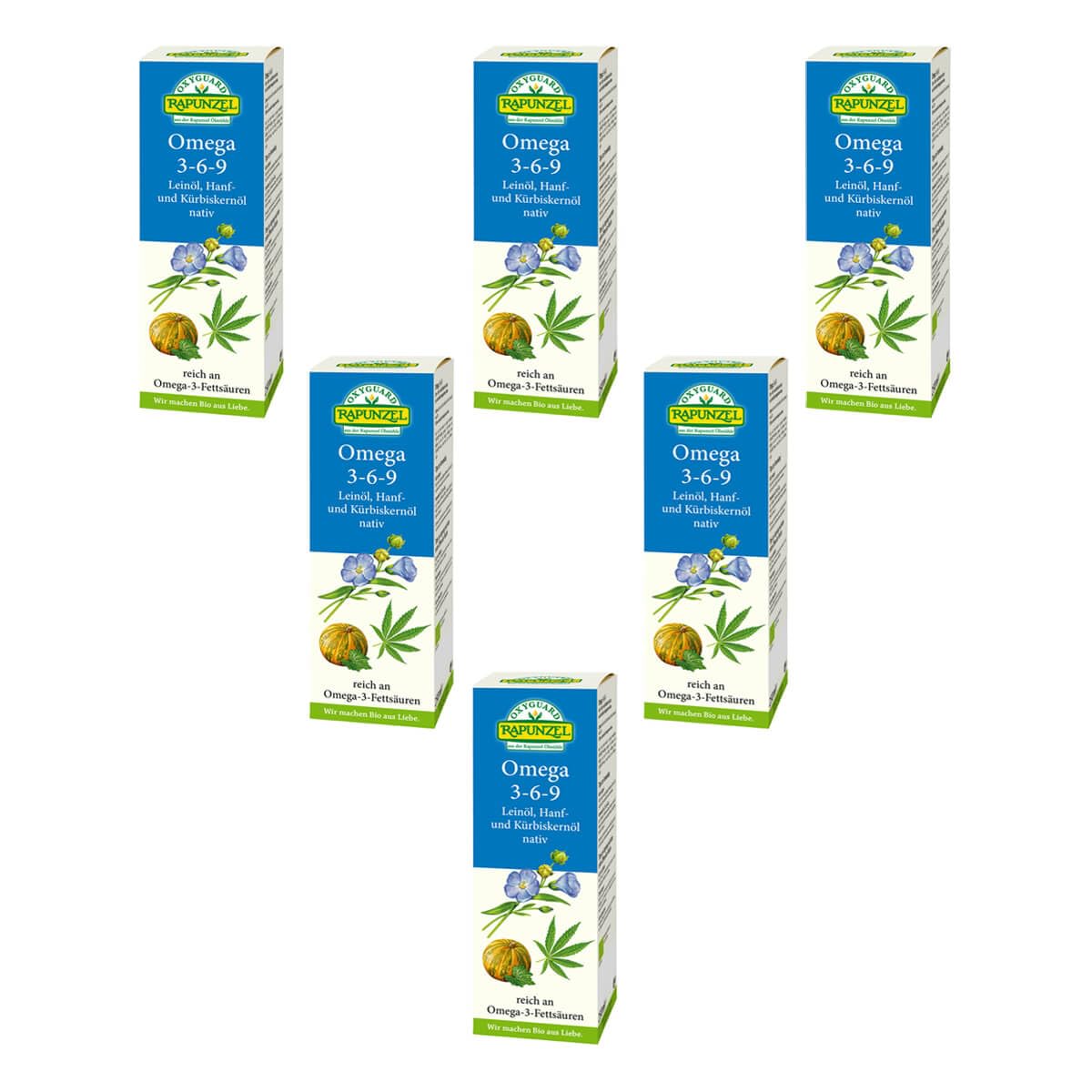 Rapunzel Bio OXYGUARD Omega 3-6-9 (6 x 250 ml)