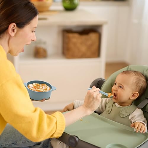 Miniatura 2 de Cucharas para bebé, paquete de 6 cucharas de alimentación de silicona de primera etapa, utensilios de alimentación de punta suave, suministros de