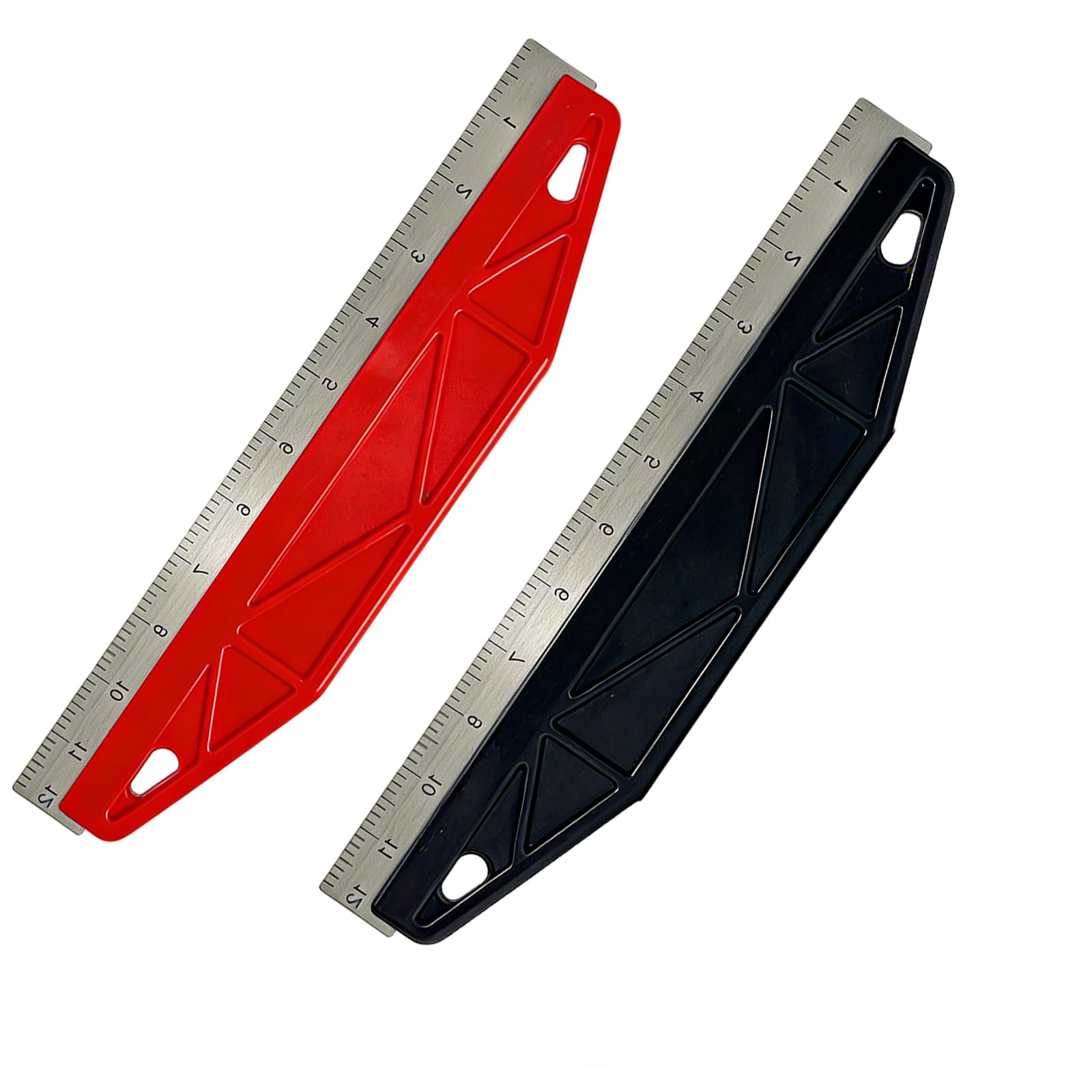 PAPAcroscoma 2pcs Paint Edger Tool, 12" Paint Shield Painter (Red Black)