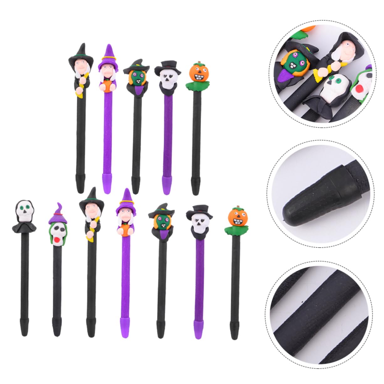 NUOBESTY 6 Set Penna A Sfera Di Halloween Marcatore Marcatori Adesivi Gel Evidenziatori Penna Di Halloween Penna A Sfera Creativa Di Halloween Penna Creativa Argilla Polimerica 12 Pezzi * 6