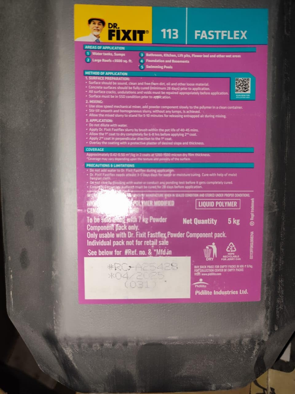 DR. FIXIT FASTFLEX Cementitious Coating Waterproofing