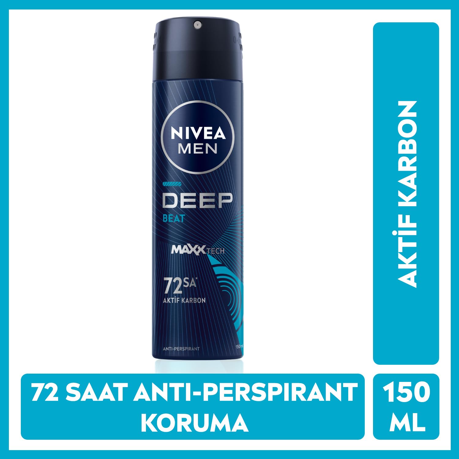 Nivea MEN Erkek Sprey Deodorant Deep Beat 150ml ve Mini Roll-on Fresh Active 25ml Set, Ter Karşıtı Koruma