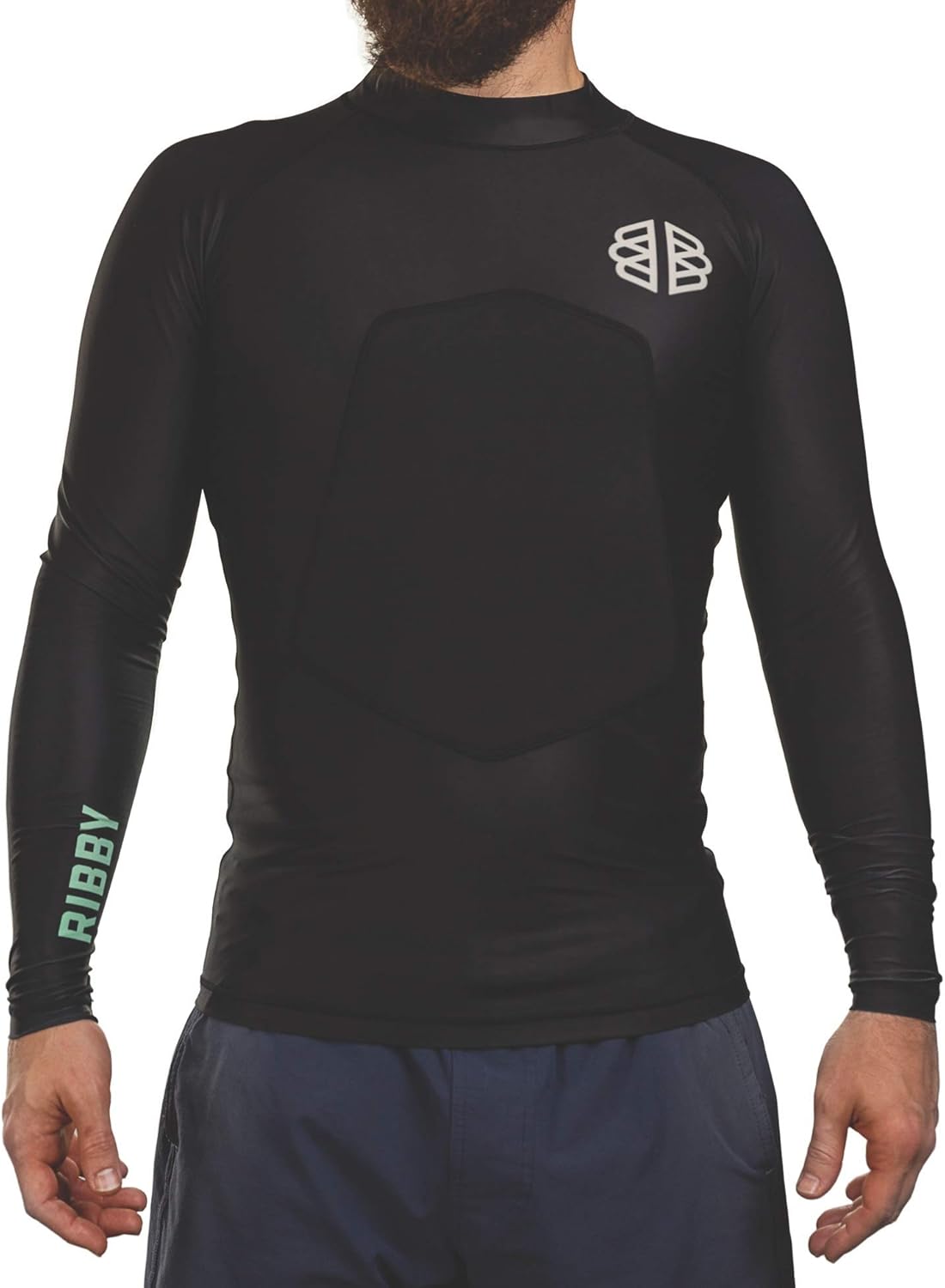 RIBBY SPF 50+ 5mm Padded Rash Guard for Surfing, Boogie