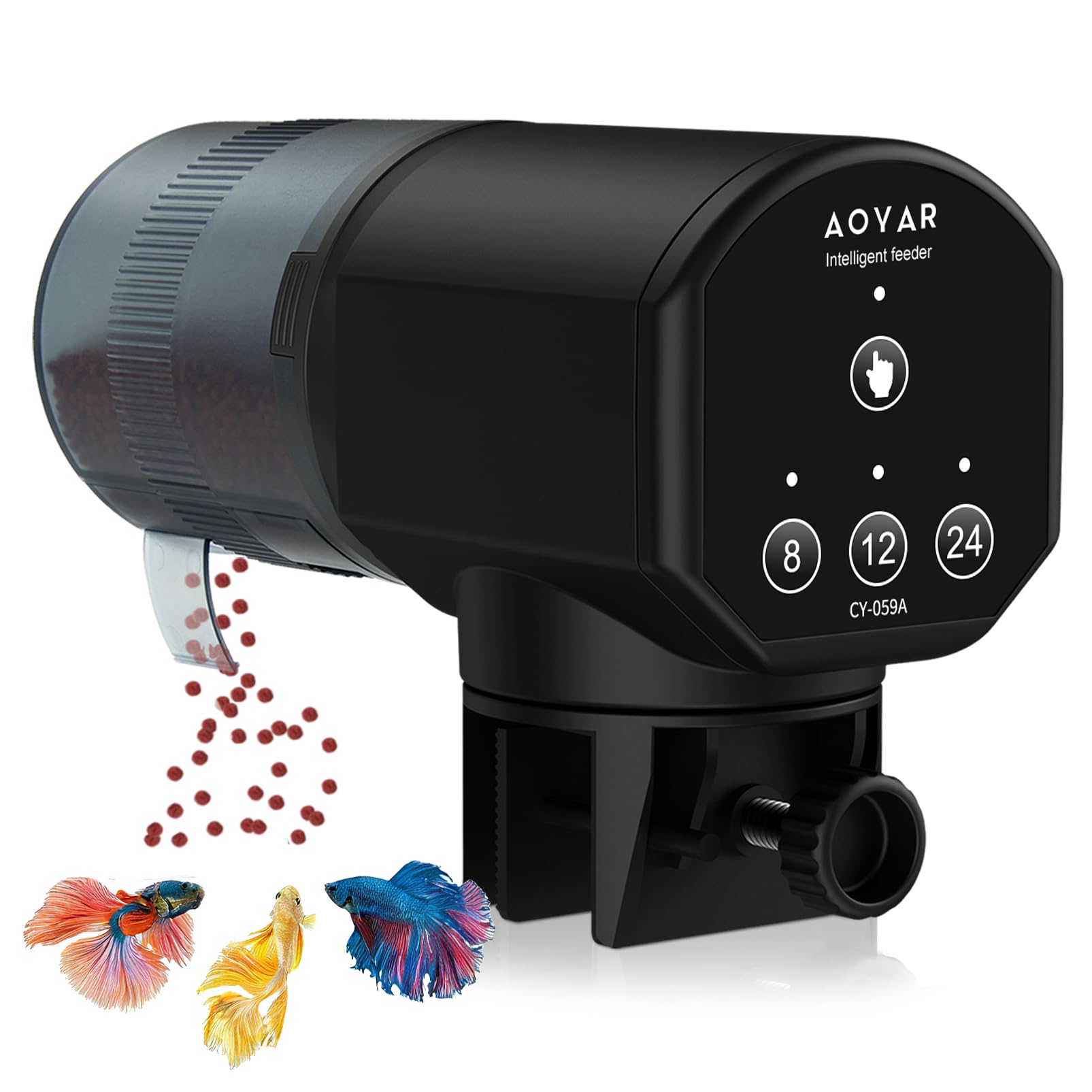 Aoyar Rechargeable Automatic Fish Feeder with 200ML Capacity