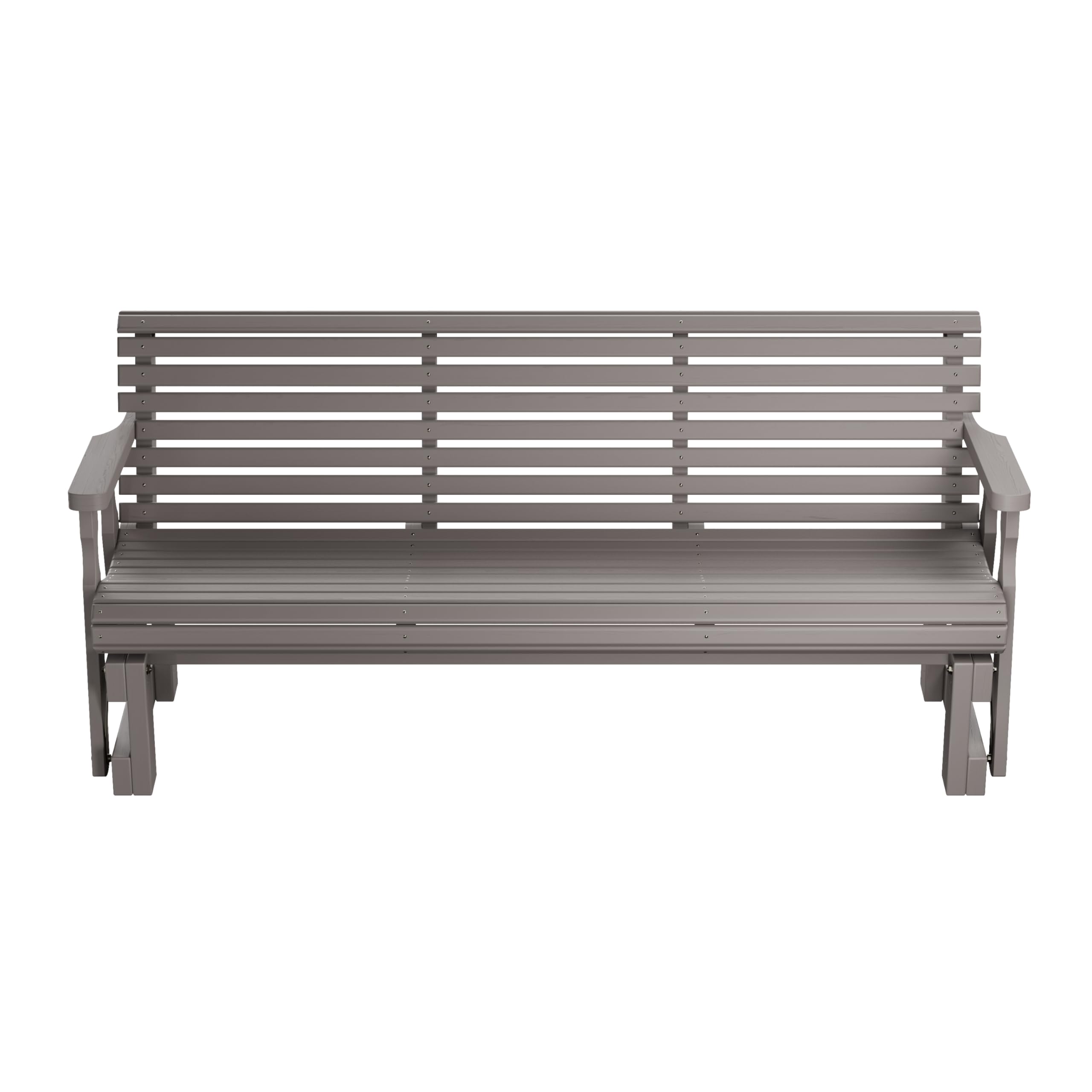 Amish Heavy Duty 800 Lb Roll Back Pressure Treated Porch Glider (6 Foot, Semi Solid Grey Stain)