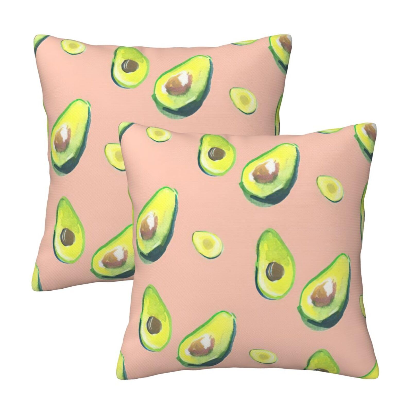 RRhgipp Many Avocado Images Throw Pillow Cases Decorative Cushion Covers Couch Bed Sofa Decoration Xmas Gifts Bed
