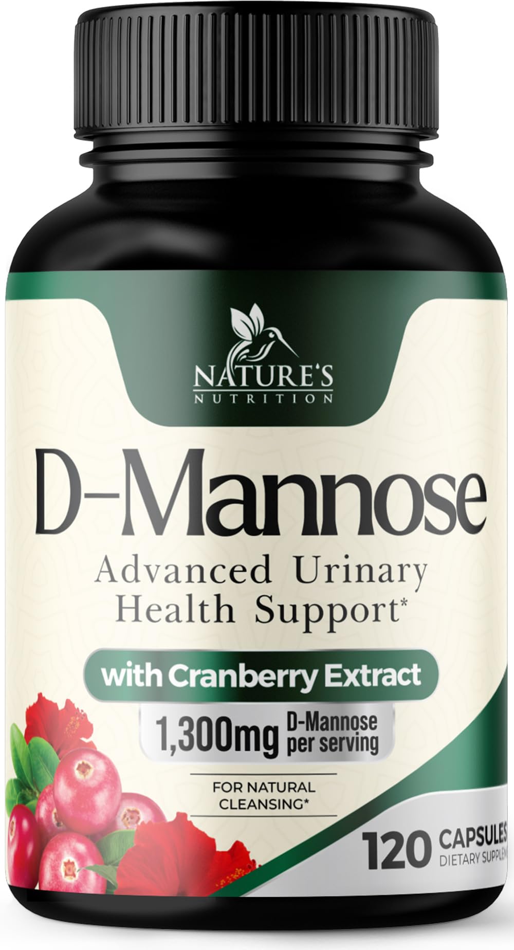 D-Mannose Capsules with Cranberry Extra Strength Support 1350mg - Natural Urinary Health Support - Made in USA - Vegan Fast-Acting Caps with Dandelion and Hibiscus for Men and Women - 120 Capsules-image-33