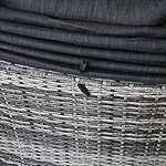 OUTLIV. Los Angeles Loungeinsel Polyrattan Schwarz-Grau
