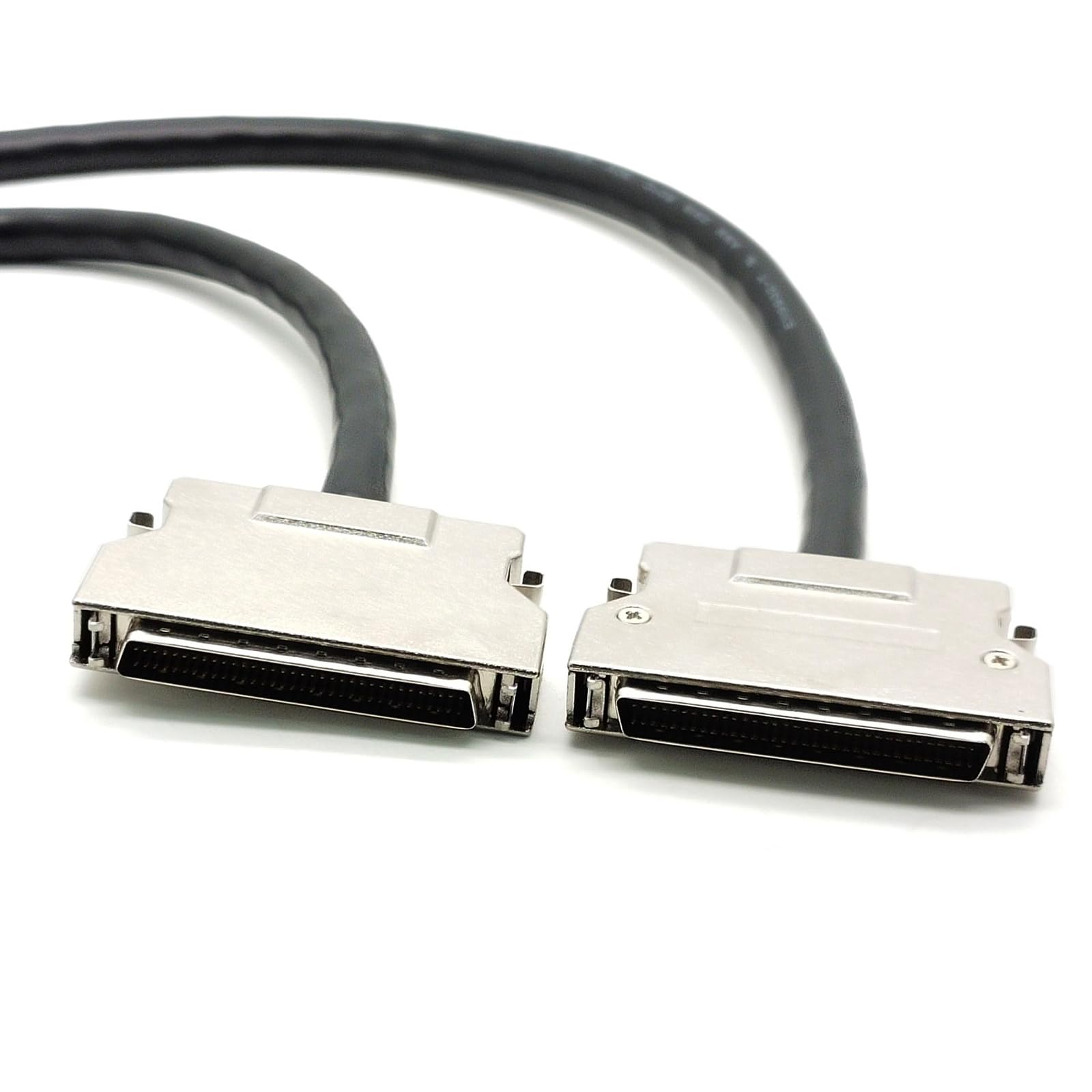 SCSI - Cable HPDB macho de 68 pines a HPDB macho de 68 pines con carcasa de metal blindado de par trenzado, cable de bloqueo de campo, 2 metros