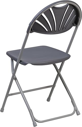 Miniatura 36 de Flash Furniture HERCULES Series - Silla plegable con respaldo de plástico de carbón de 650 libras, 8 unidades Carbón vegetal,Negro