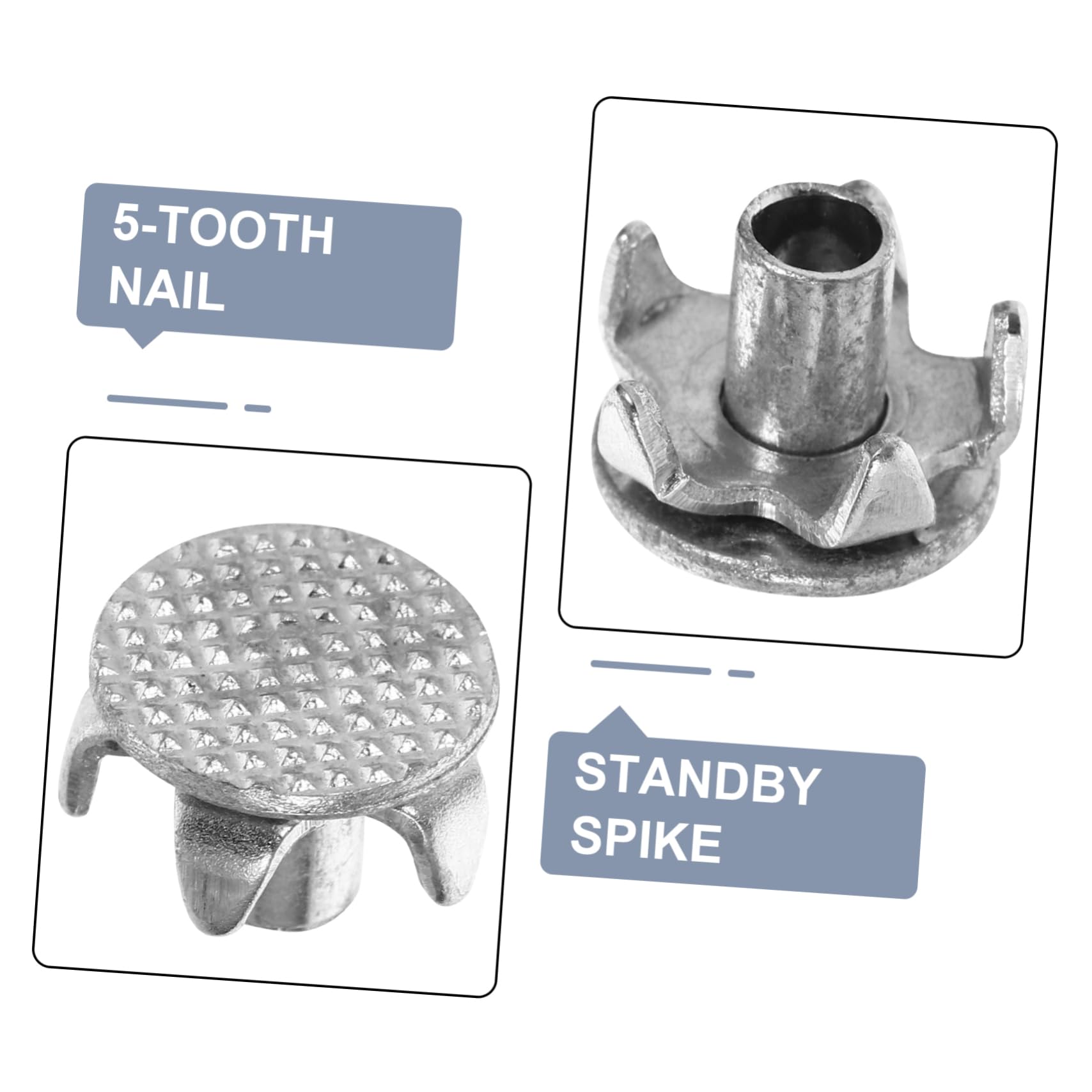 Pinchos Antideslizantes para Zapatos 5 Dientes De Acero, Tacos Metálicos Resistentes, 15 Piezas, Unisex, Ideales para Senderismo y Nieve, Puntas para Crampones, Accesorio Antideslizante