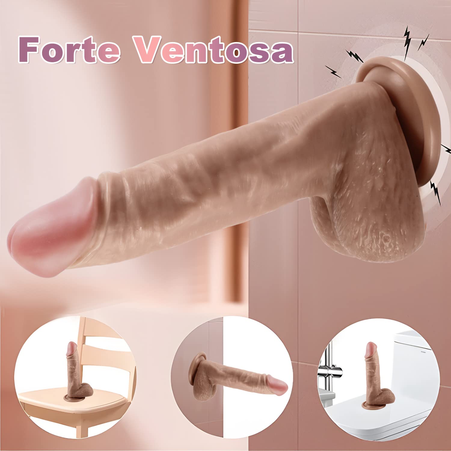 Dildo Realistico in Silicone 18cm Pene Sexytoysys Donna Uomo Coppia Fallo Realistico Punto G Squirting Sex Toys Pene Finto per Donna Dildo Anale per Uomo