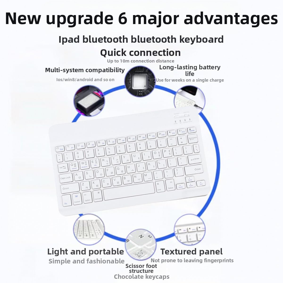 Amazon.co.jp: Bluetoothキーボード 10インチ 軽量 超薄型 ポータブル