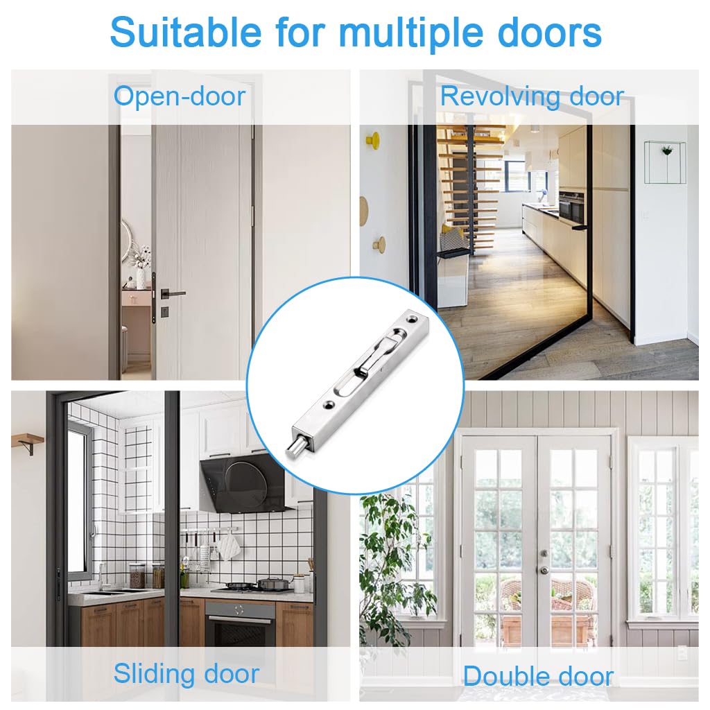 Serplex Stainless Steel Flush Bolts - Secure Your Doors -8 Serplex Stainless Steel Flush Bolts - Secure Your Doors -8