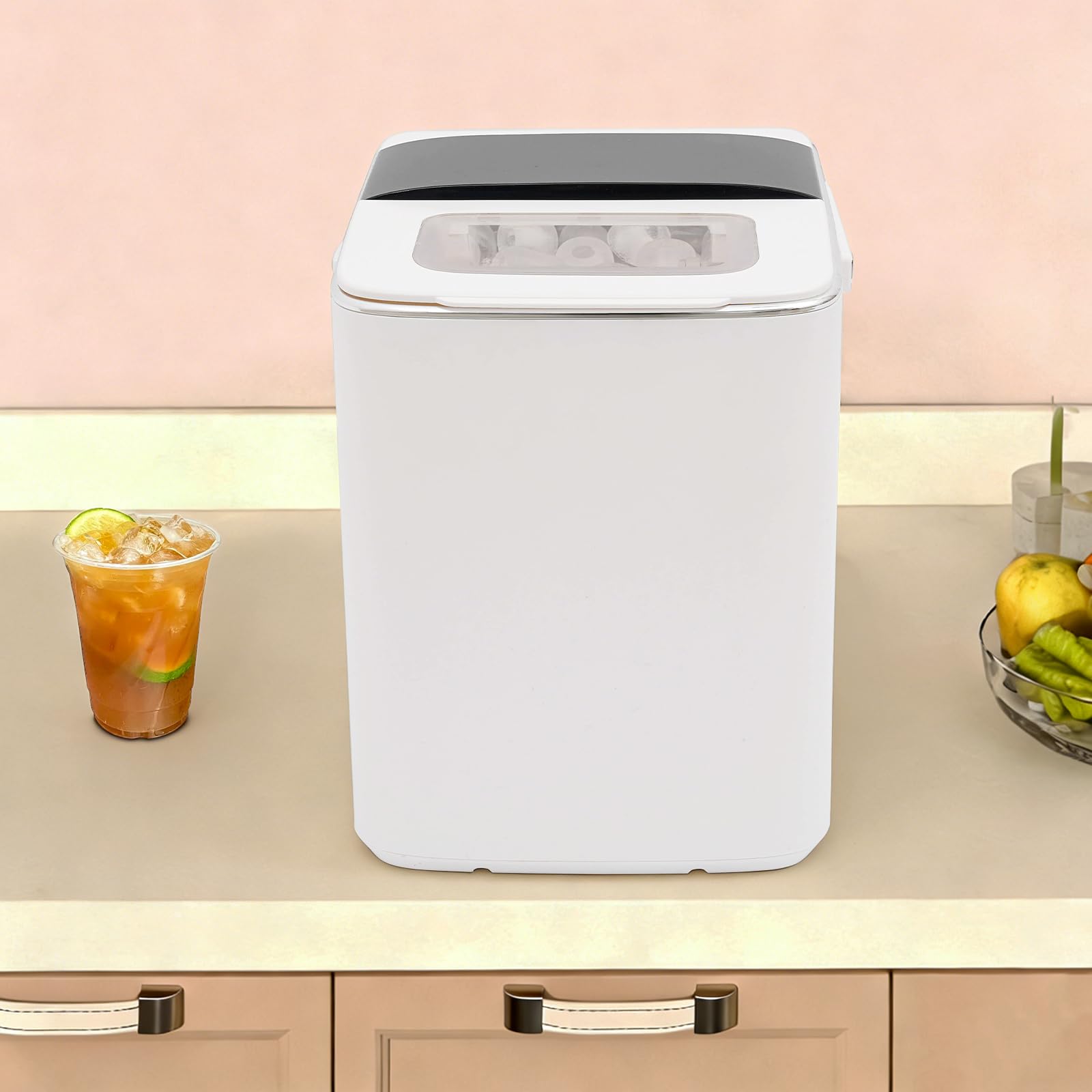 Machine à glaçons, machine à glaçons avec réservoir de 1,5 l, nettoyage