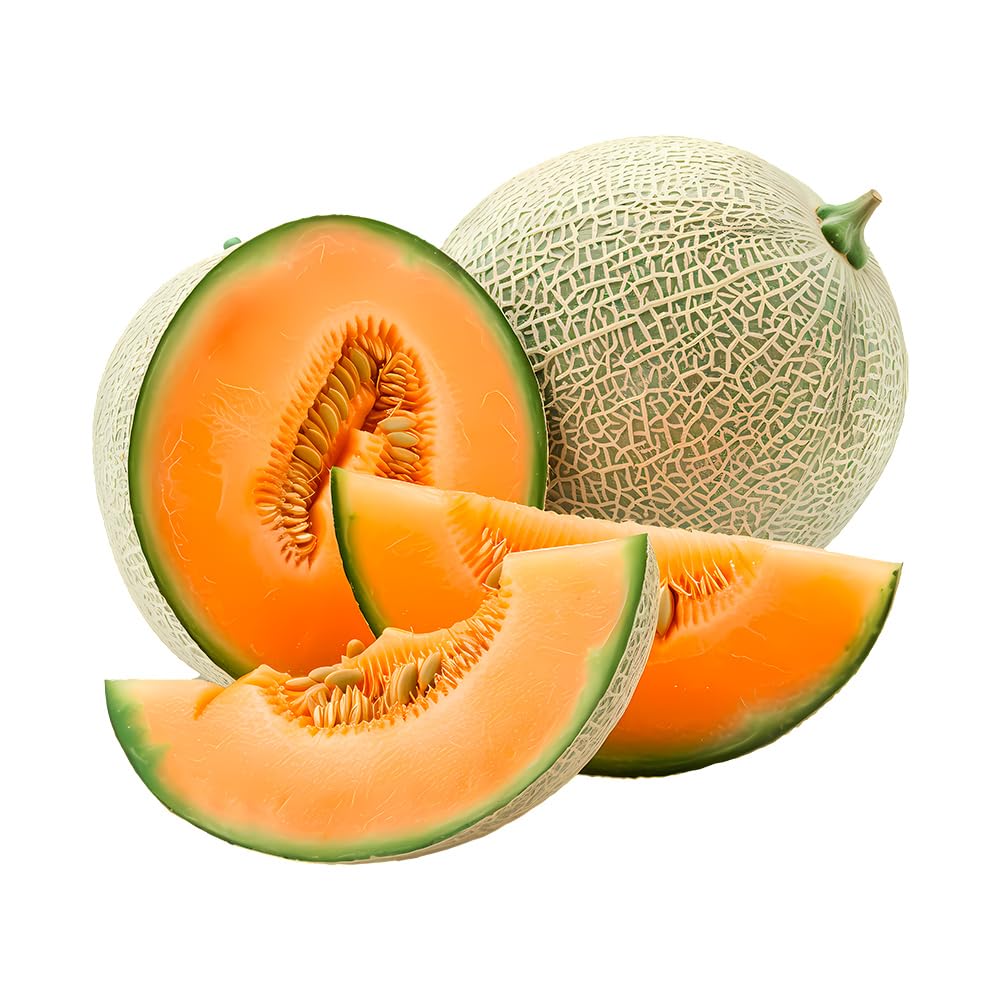 Caja de Melones cantalupo | 2 o 3 unidades. Entre 1kg y 1,5kg cada pieza. Fruta dulce cultivada de forma sostenible en Castellón (España), directo del agricultor (2 Unidades)