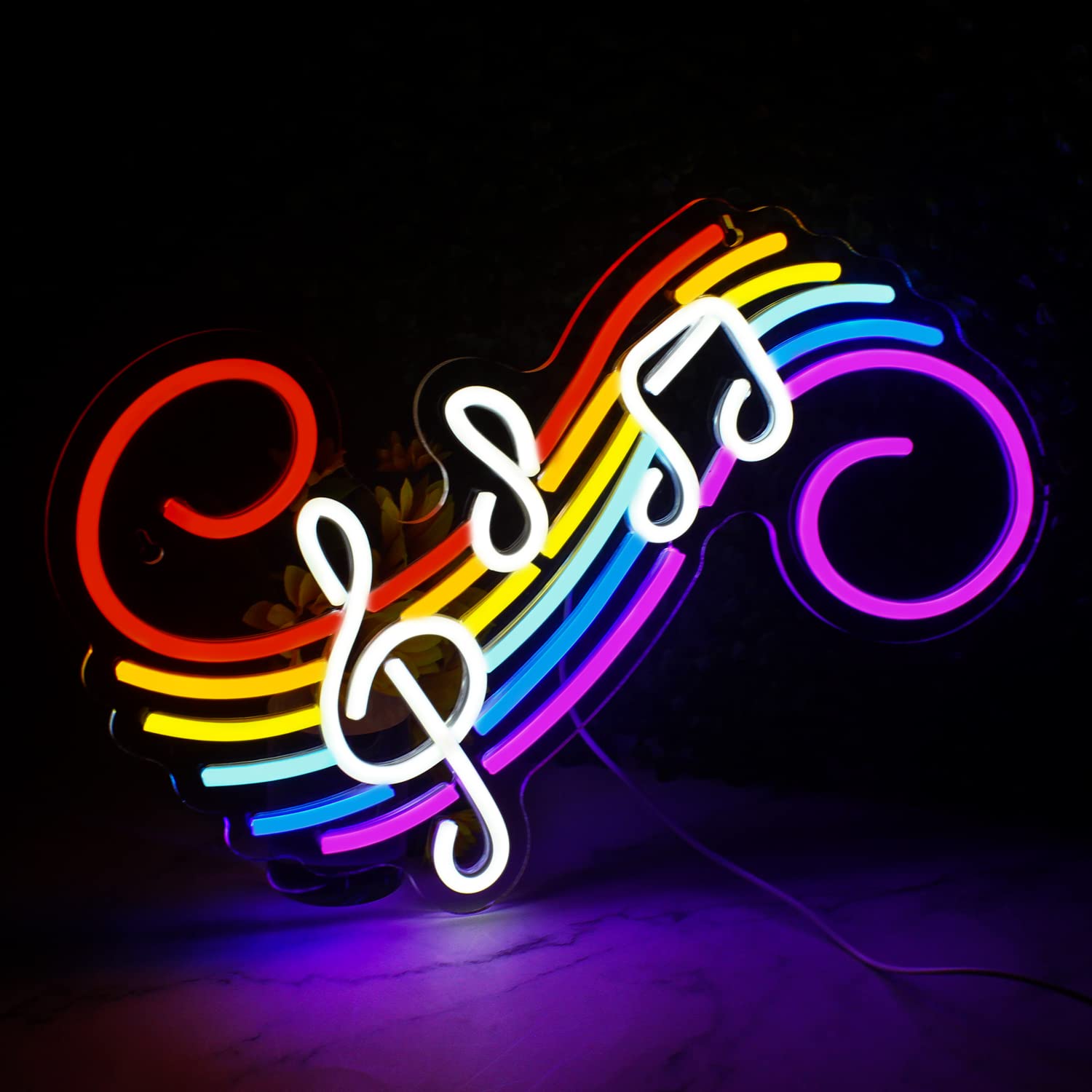 Generico Note musicali Insegne al neon Decorazione camera letto Lampade parete per studio musicale Decorazioni per feste Bar Club