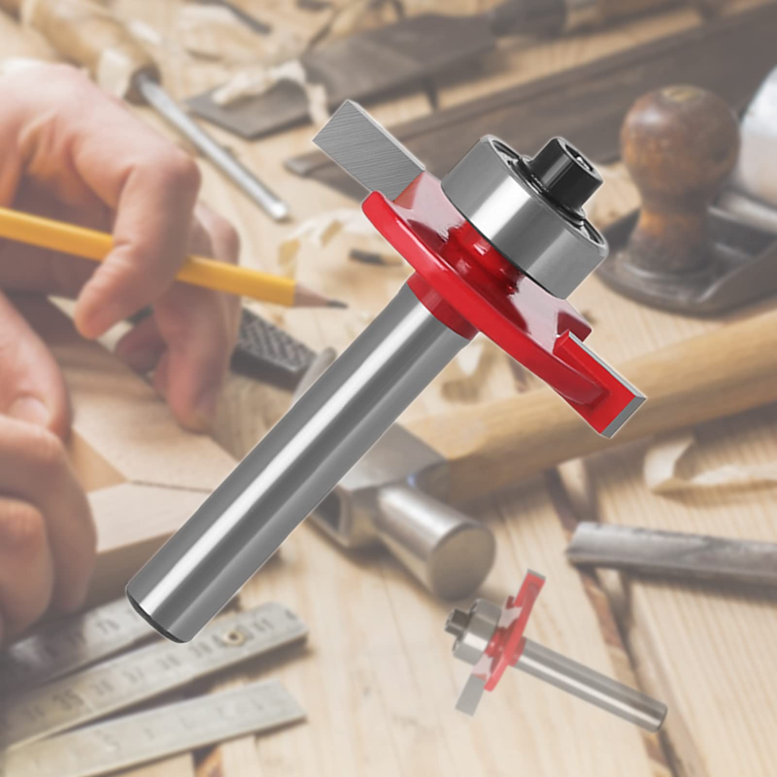 Fresa de ranura de disco de 2 mm de altura x 31 mm de diámetro para DIY CNC grabado máquina de corte de madera (rojo)