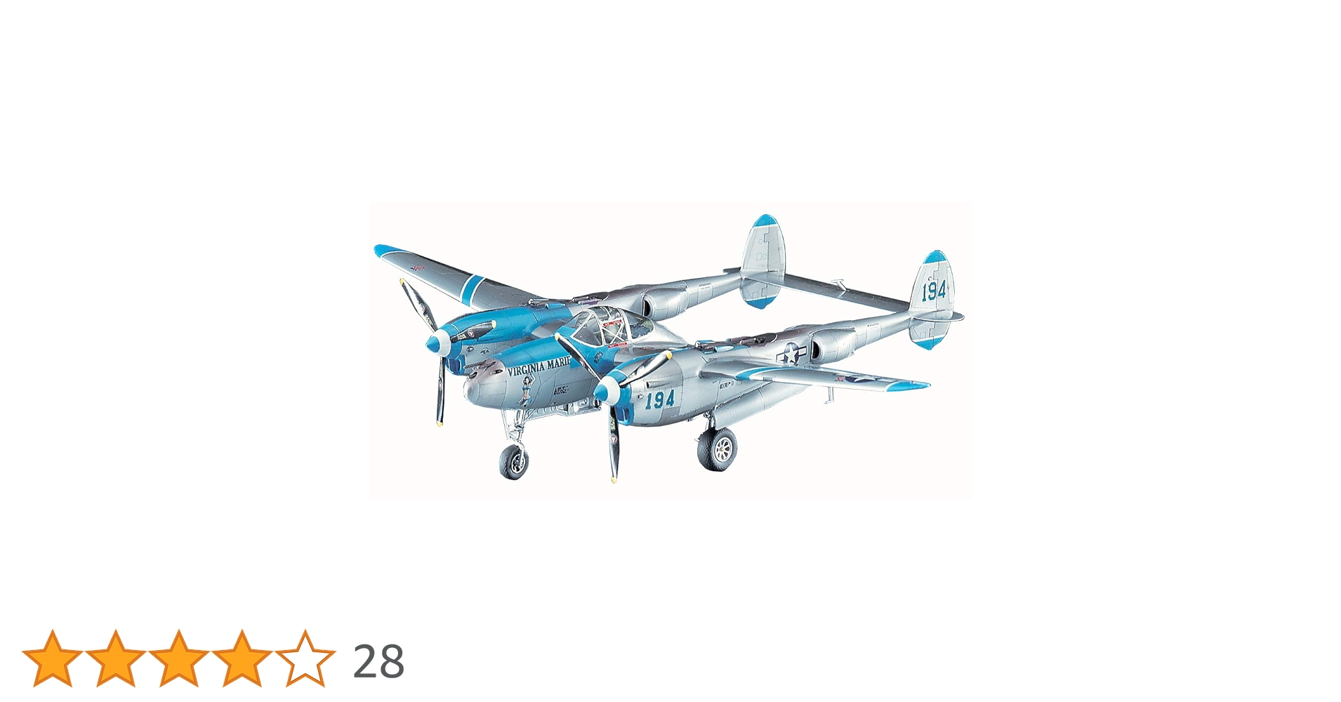 ハセガワ 1/48 アメリカ陸軍 P-38J ライトニング バージニアマリー プラモデル JT1 6g7v4d0 61yeQcZixML.jpg_BO30,255,255,