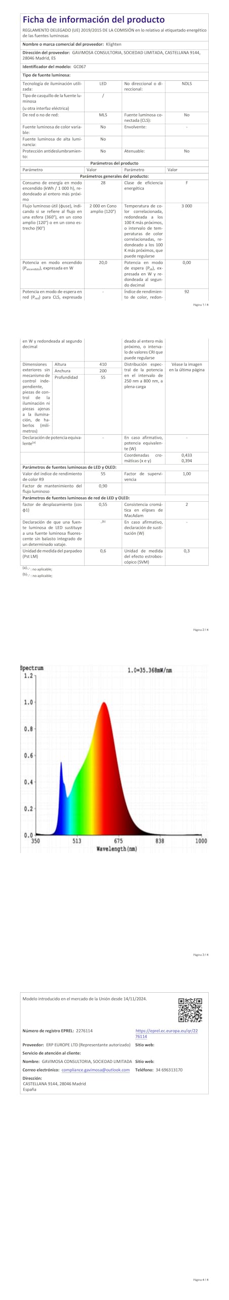 Klighten Plafoniera Led Soffitto 28W 2000LM, Lampada Soffitto Decorativa Moderna, Plafoniera Alluminio per Corridoio Cucina Camera da Letto Soggiorno, 41 x 20 cm, Bianco Caldo 3000K, Bianco