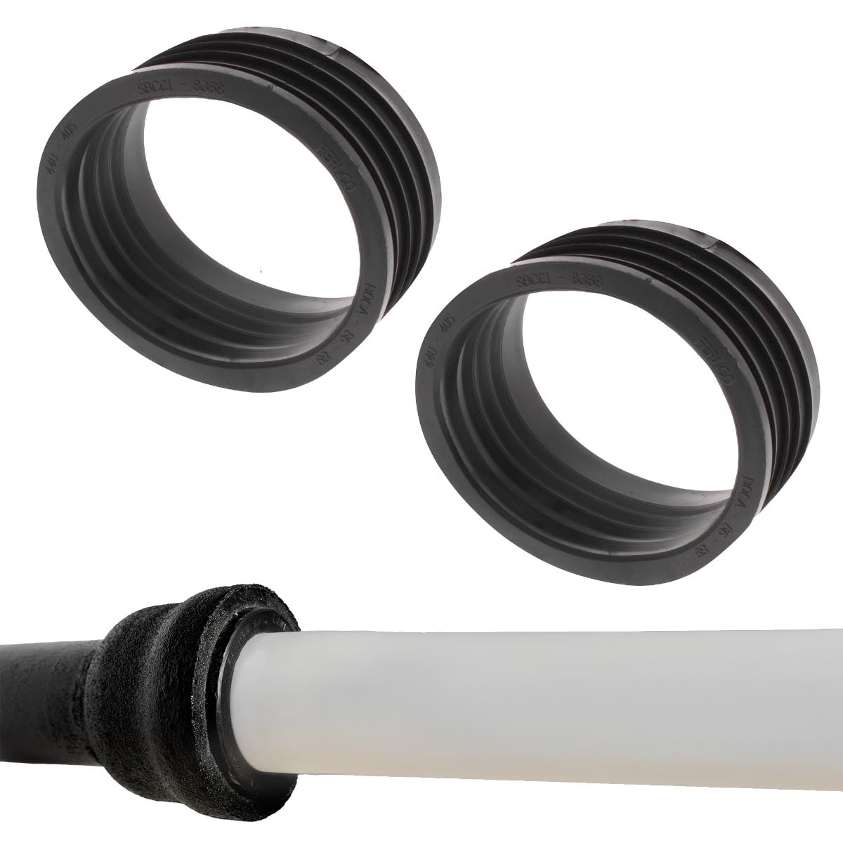 いぬごろう　リング4点 Amazon.com: Fernco P44U-405 4-in. Service Weight Cast Iron Hub to