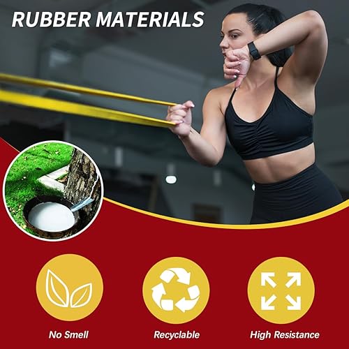 Miniatura 4 de WHATAFIT Bandas de resistencia, bandas de asistencia para dominadas, bandas de ejercicio, bandas de entrenamiento para hombres y mujeres,