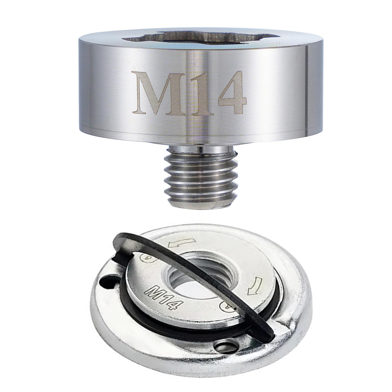 Kalttoy Light Universally Angles Grinder Arbors Conversion Set Steel M14 Shafts With Flange Nut For X Angles Grinder Flange Nut Set