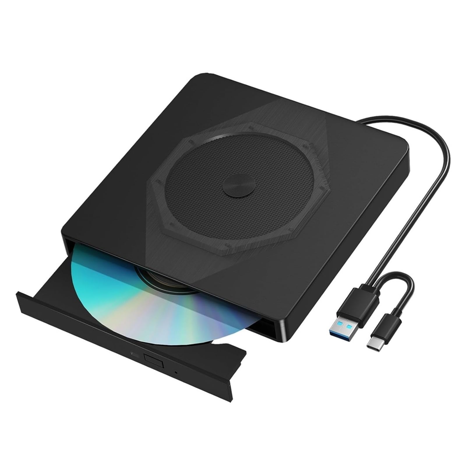 Zewnętrzny Napęd CD/DVD Do Laptopa USB 3.0 Typu C, Przenośna Nagrywarka CD/DVD, Napędy CD ROM +/-RW