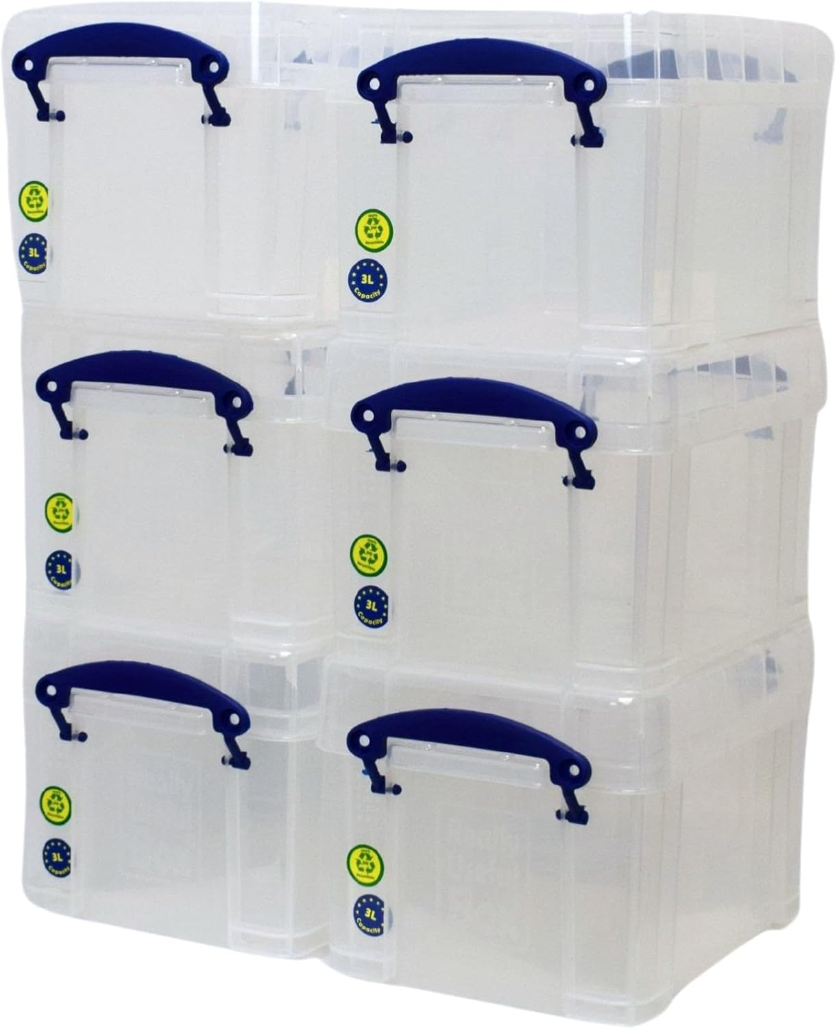 Really Useful Box 3 Litre Pack of 6 Color Clear Amazon.co.uk Home & Kitchen