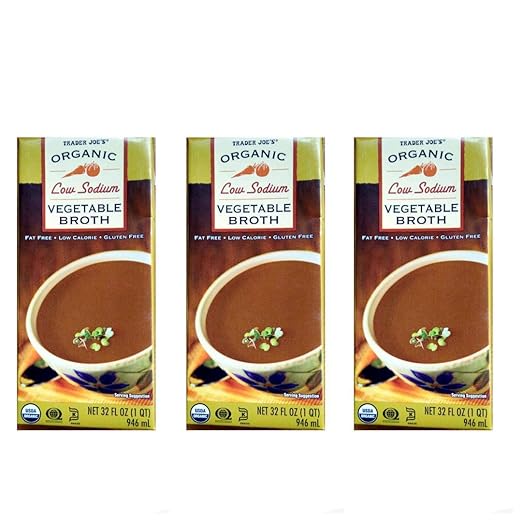 Trader Joe's Organic Low Sodium Vegetable Broth, 3pack. (3