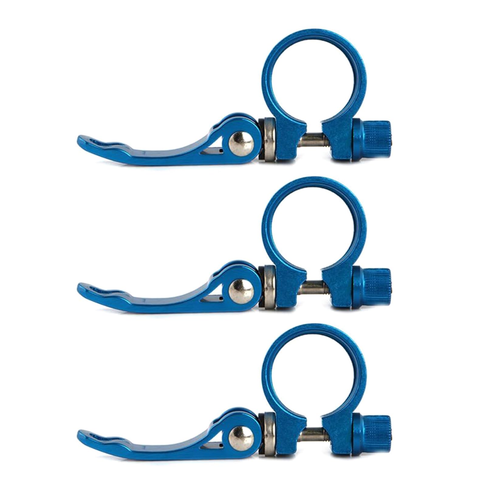3lots Aluminum Alloys Cycling Seatpost Clamps Folded Bike Seats Post Clamps for Commuters and Cyclists Aluminum Alloys Quickly Release