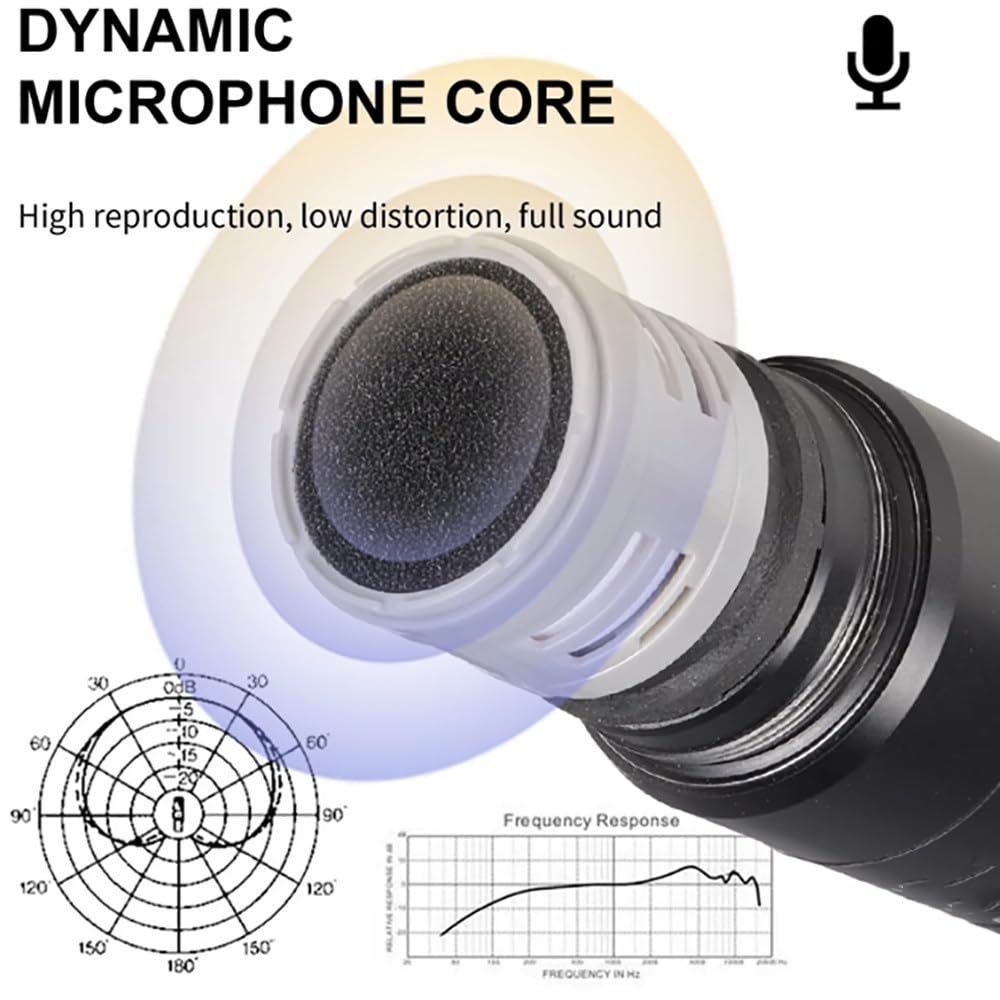 Bezprzewodowe Mikrofony Do Karaoke,Jeden Na Dwa,Ręczny Mikrofon,Z Mini Odbiornikiem,Podwójny Bezprzewodowy Mikrofon Dynamiczny Uhf,Zasięg 10-50M,Akumulator Litowo-Jonowy,Na Imprezę,Dj,Wesele
