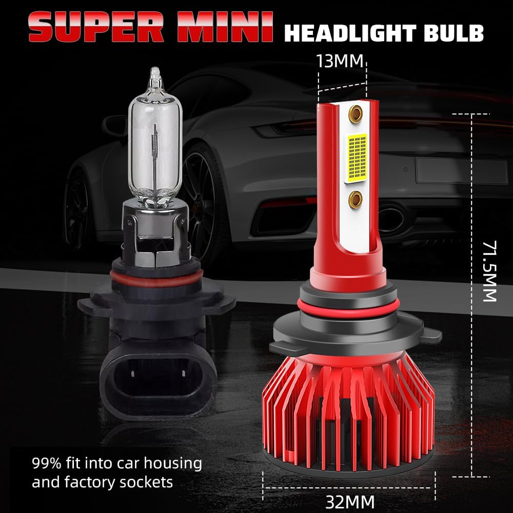 LED Fog Bulbs For GMC Sierra 1500 2003-2006,9005 9006 High Low Beam Light Bulbs, 6500K White, Plug and Play, Pack of 4