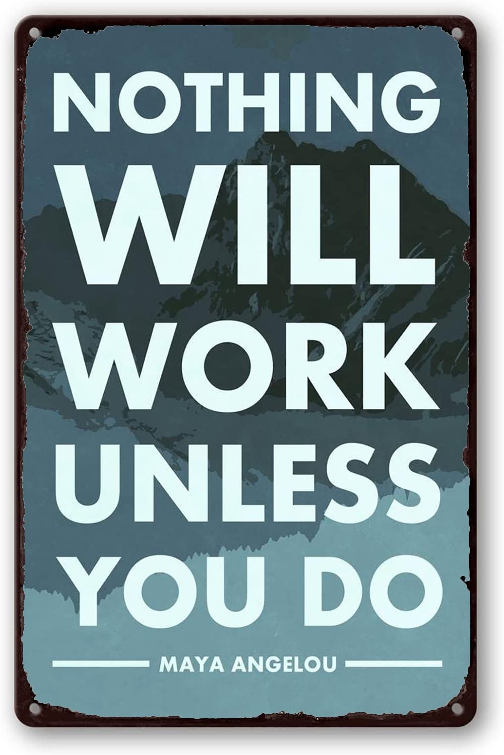 Nothing Will Work Unless You Do Vintage Toilet Cave Bar Home Bathroom Wall Decoration Sign Sign 6x8 Inch