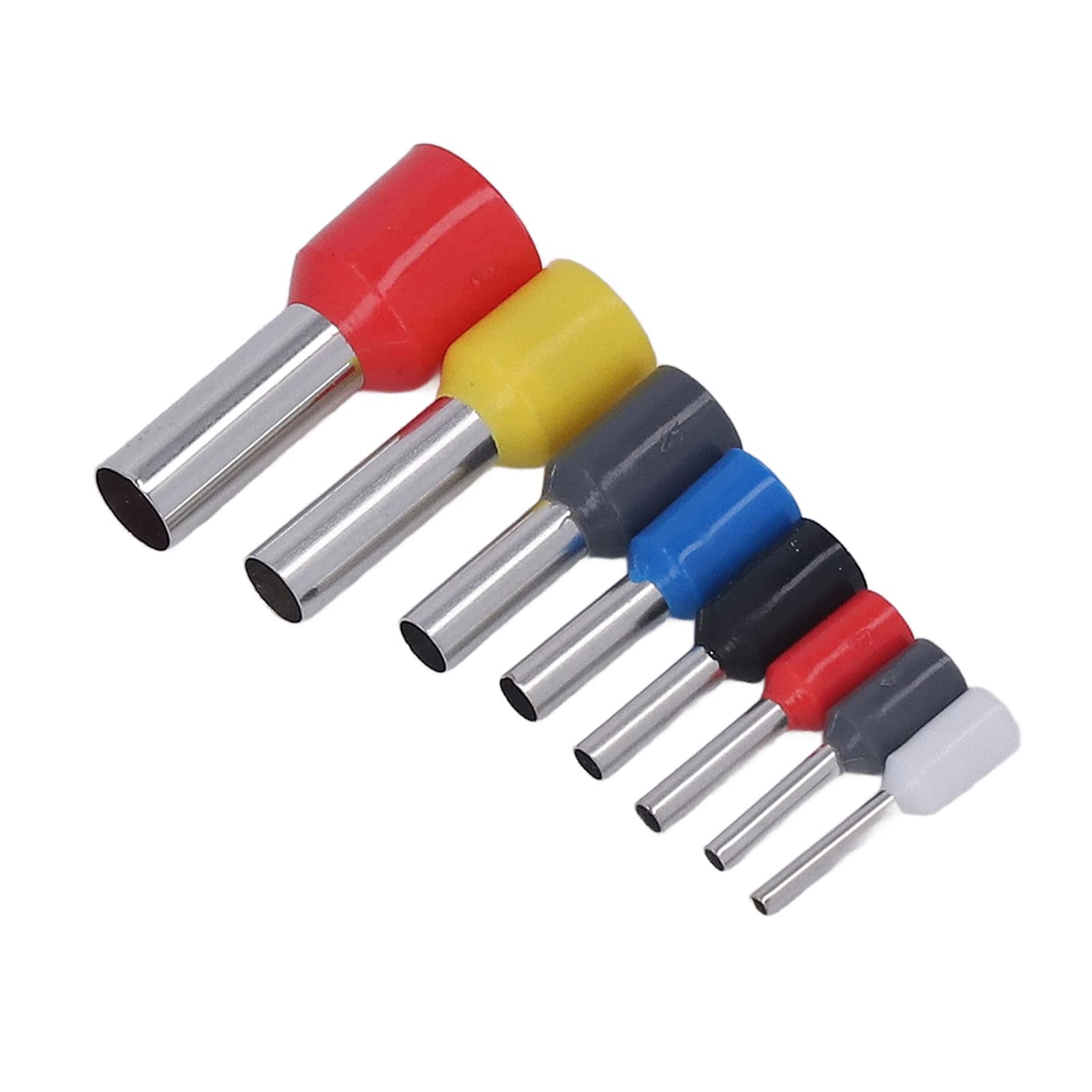 SIXRUN Terminali a Pressare a Freddo, Puntalini per Cavi 1200 Pezzi 22-8 AWG in Rame, for Cablaggio Elettrico | Set da 8 Misure, Rame Stagnato e Isolamento in PVC, per Cablaggi Auto e Batterie