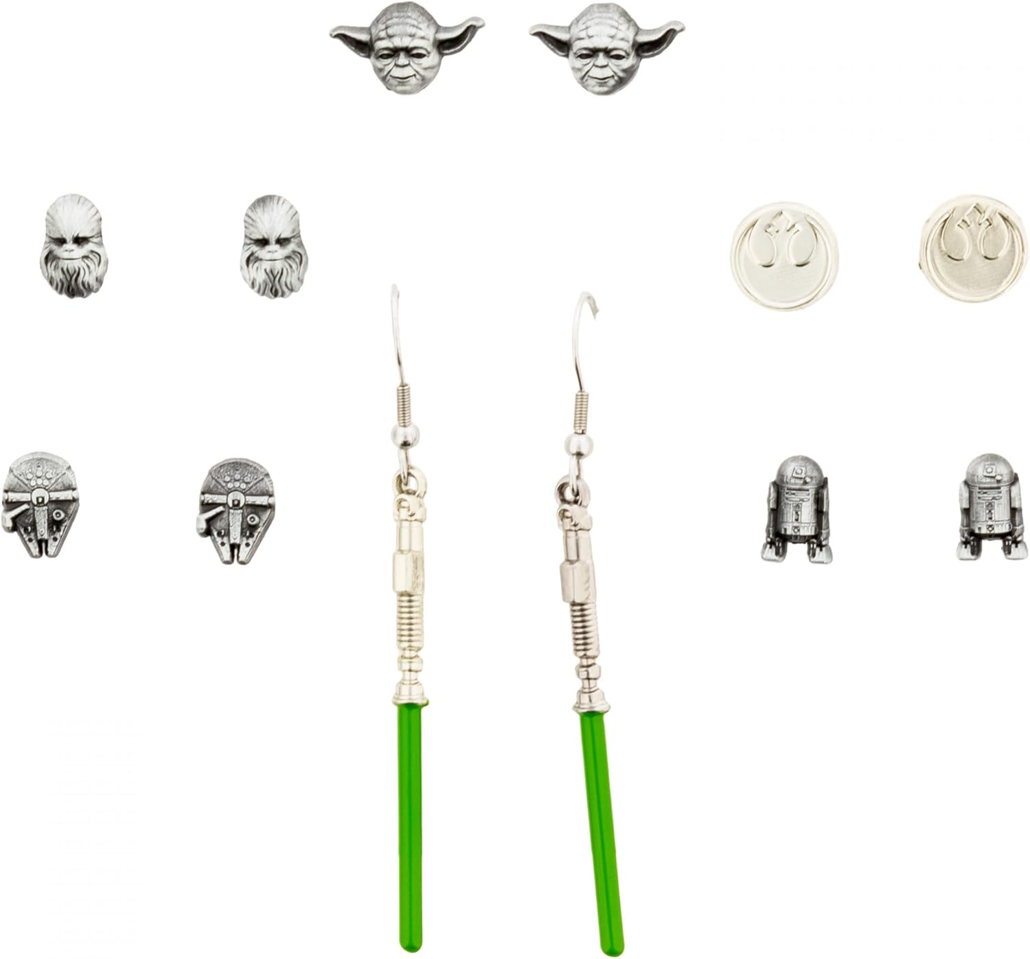 Star Wars Rebel Light Side 6 Pack Stud Earring Set