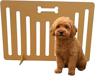 See-Through Dog Bone Wooden Stopper Barrier – No-Drill Safety Gate for Doorways & Stairs – Lightweight, Portable, Easy Access, Smooth Hold Pet (SIZE HIGHT X WIDTH) (70cm x 65cm)