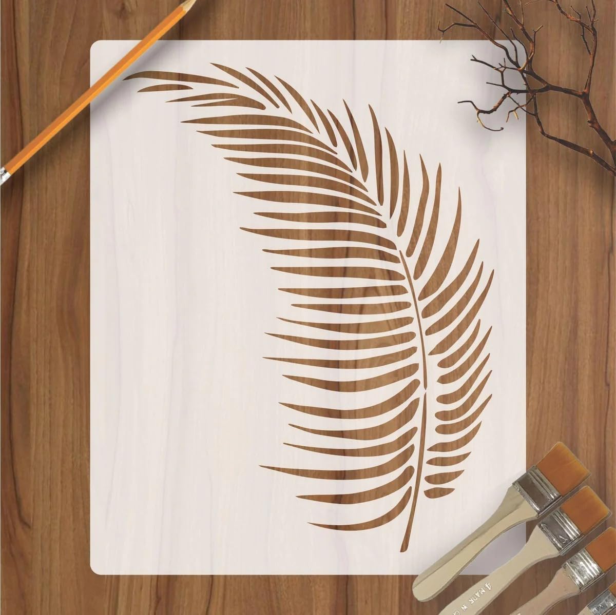 Ivana's Mandala Palm Leaf Reusable Stencil for Canvas and Wall Painting. IM-1062-image-36
