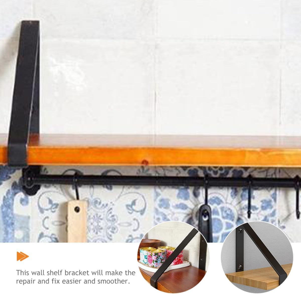 2pcs Triangle Shelf Brackets Wall Mounted Angled Shelf Supports Heavy Duty DIY Work Bench Corner Brace