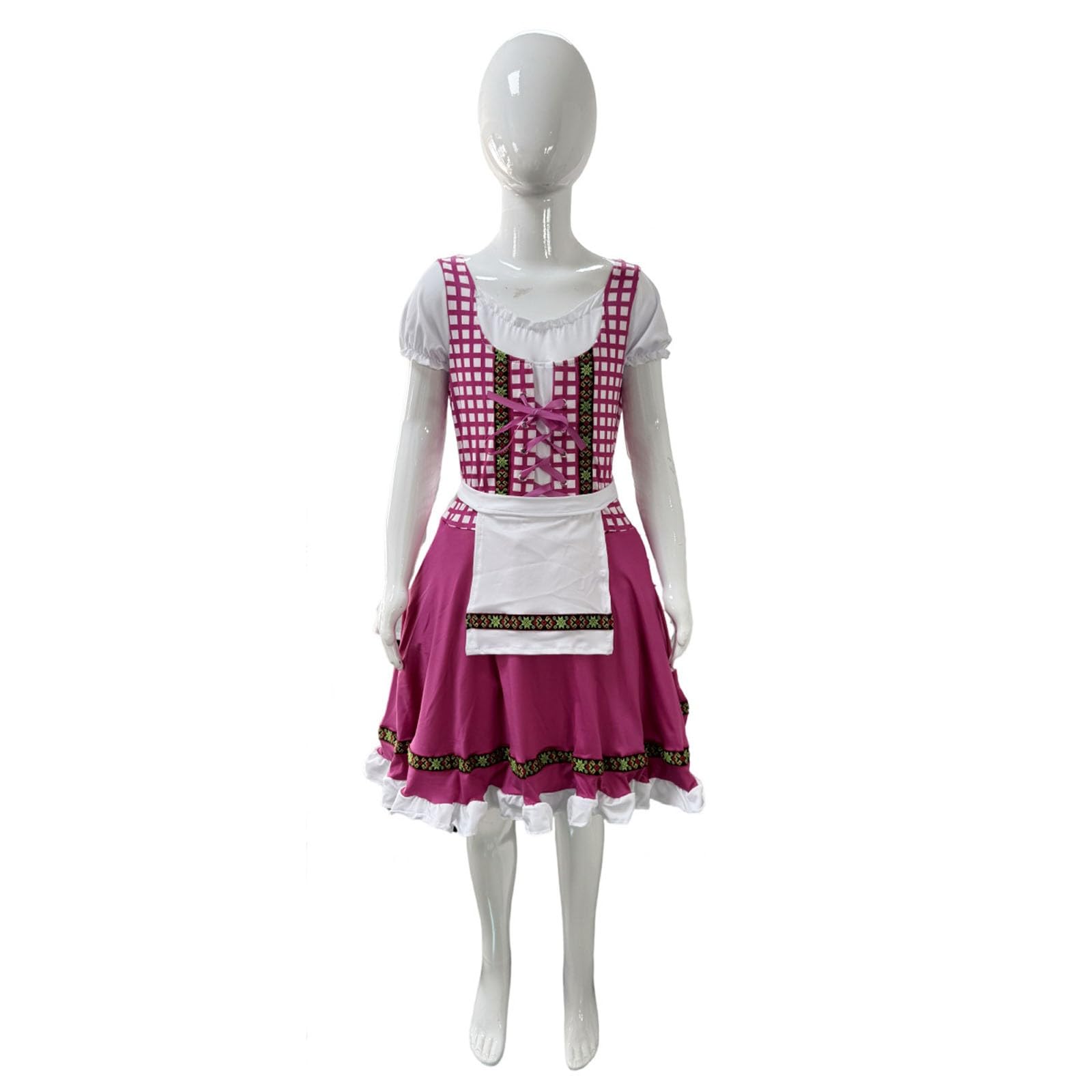 Dirndl Mädchen Bayerisches Trachtenkleid Cosplay Set Mit Schürze Für Mädchen 4 14 Jahre Perfekt Für Oktoberfest Mottoparty Bühne Dirndl Tracht