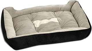 PETCUTE Letto per Cani Medio Cuccia Letti per Cani Lavabile cucce per Animali Domestici con Fodera in Finta Pelle di Pecora