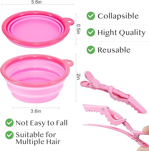 Miniatura 3 de Kit de teñido de 11 piezas para teñir el cabello, herramientas profesionales de salón para mezclar bricolaje, incluye pinzas para el cabello, tazón