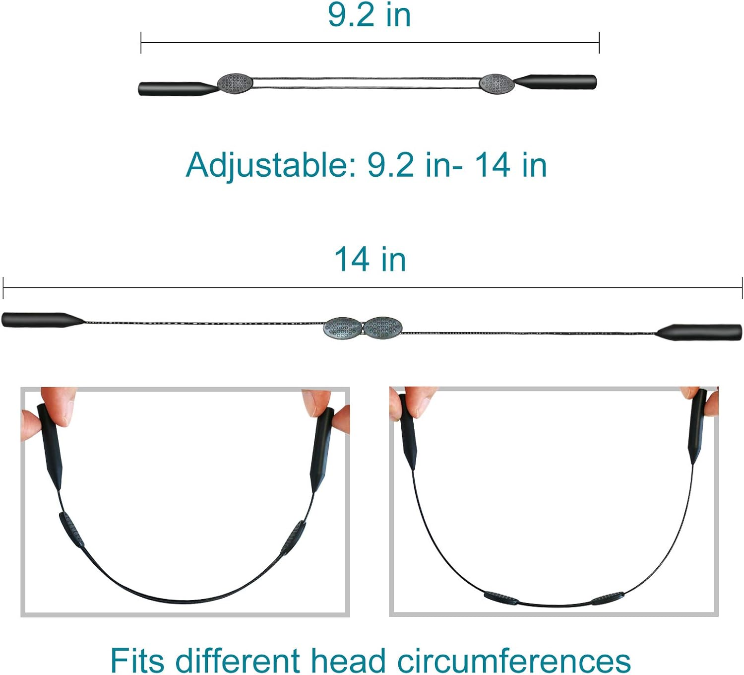 TOP оƒƒERS 2pcs Eyeglasses Holder Strap, Sunglasses Strap, Eyewear Retainer, Sports String Retainer, Adjustable from 9.2 to 14”, with Glass Cleaning Cloth and Screwdriver, Black 🛒 Crаzу Dеаlѕ 2pcs Eyeglasses Holder Strap, Sunglasses Strap, Eyewear Retainer, Sports String Retainer, Adjustable from 9.2 to 14”, with Glass Cleaning Cloth and Screwdriver, Black