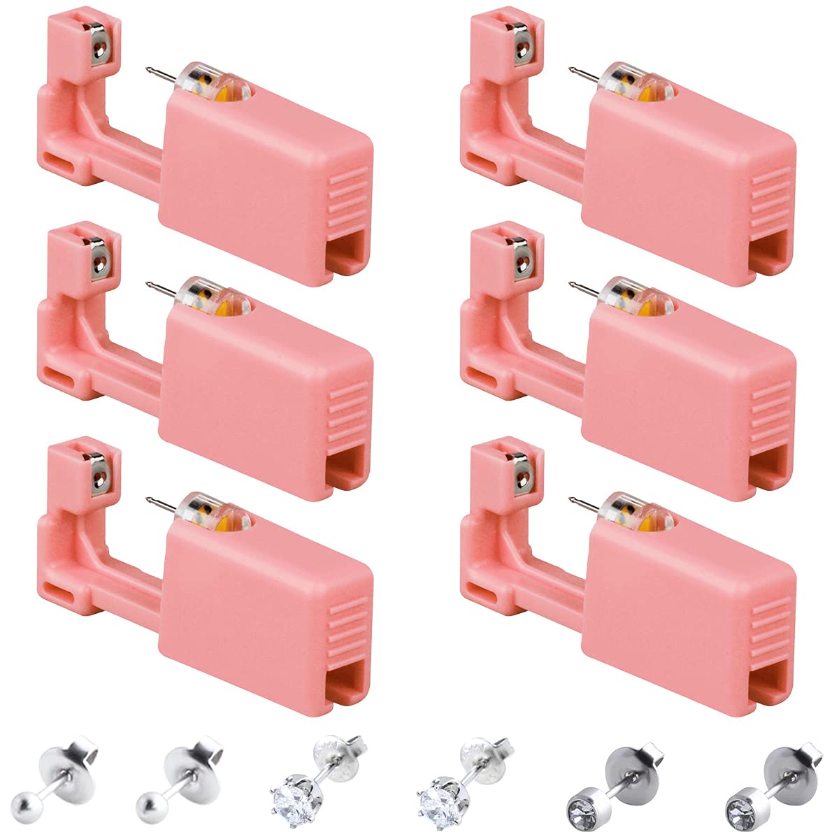 Buy 6 Pack Self Ear Piercing Earring Disposable Ear Stud Kit Sterile No